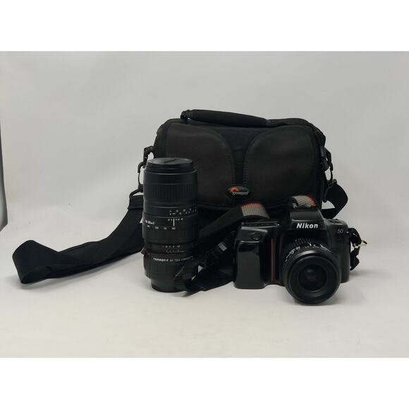 Nikon N50 Camera With Sigma 100-300mm Zoom Lens 1:4.5-6.7 Camera UNTESTED - Picture 1 of 10